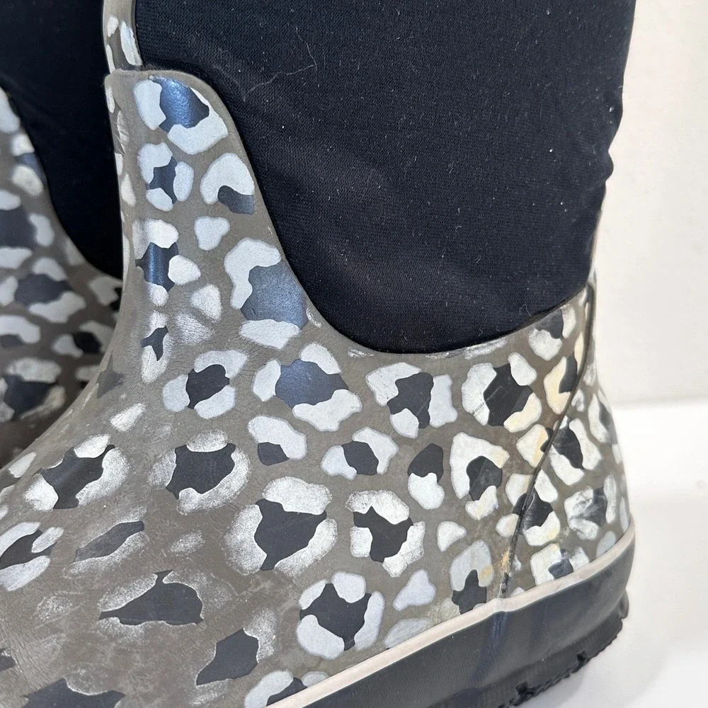Bogs Leopard Waterproof Insulated Rain Boots -30F rated Youth‎ Girls 2 Euro 33